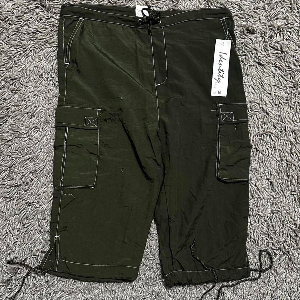 2000s Green Cargo Capri Pants Size m